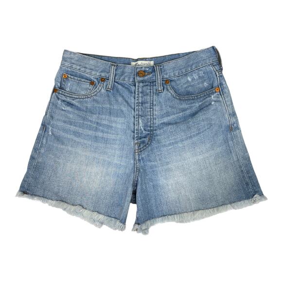 Madewell The Perfect Summer Short 27 Denim Jean Cutoffs Light Wash Distressed - Picture 2 of 6